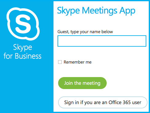 skype web meeting