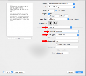 Secure Printing Instructions for Ricoh Printers